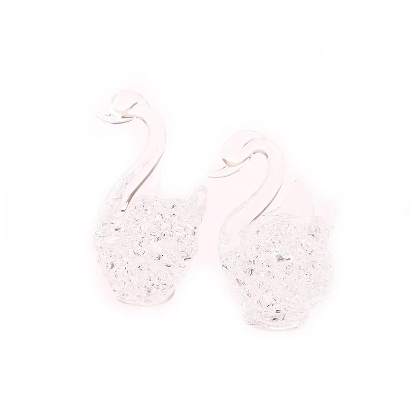 1 шт. статуэтка лебедя, стеклянное украшение в виде животного, фигурки лебедя, украшение для домашнего стола, миниатюрный креативный подарок