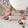 Модные ретро женские сандалии для вечеринки, свадебные туфли, сандалии на высоком каблуке со стразами для женщин, сказочные сандалии