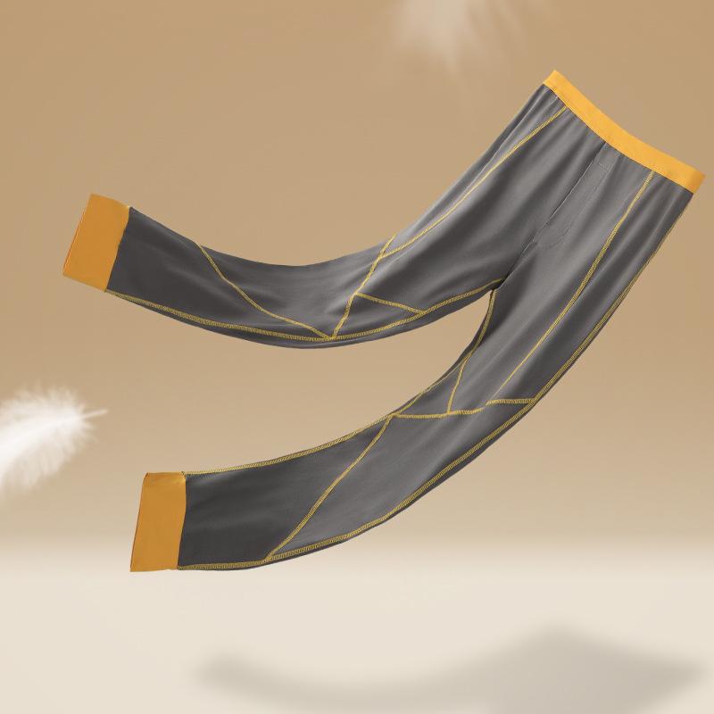 Мужские облегающие брюки из хлопка и шерсти — теплые и легкие брюки для осенне-зимних тенденций