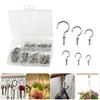 Versatile Set of 75 Iron Cup Hooks Easy Installation Key Hooks Rust Resistant Hooks Durable Suitable for Various Items