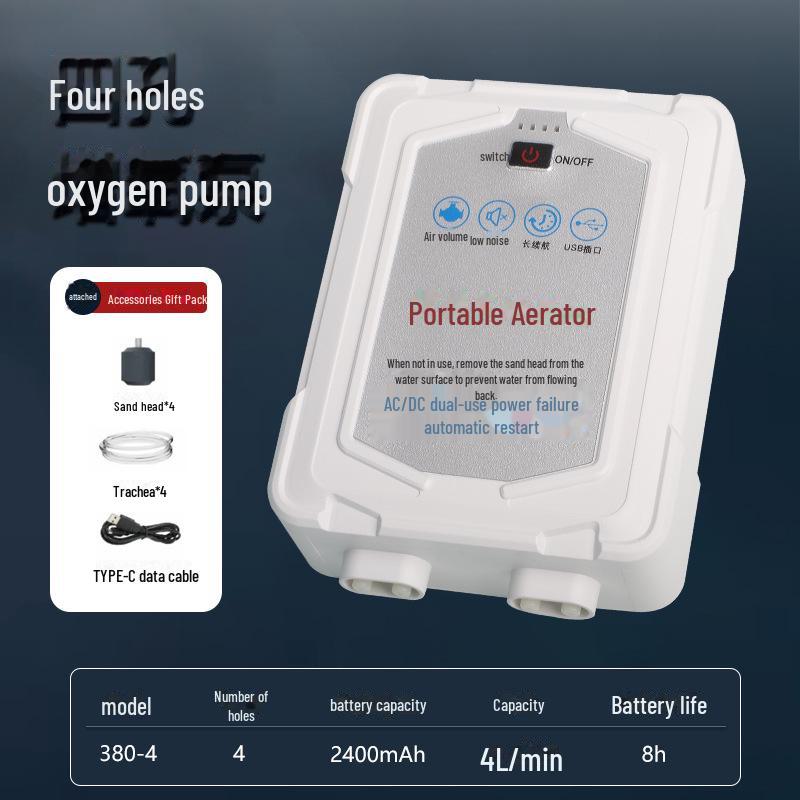 Долговечный двухцелевой оксигенатор и насос для аквариума