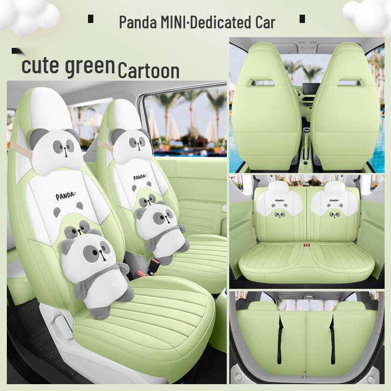 Cute 2023 Panda Mini Seat Cover for Women - All-Season, Full Coverage Car Cushion