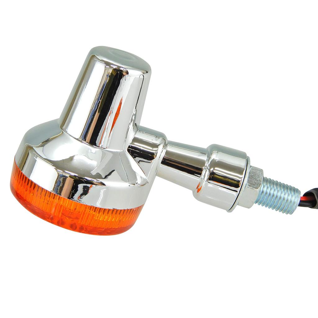 Поворотники Ager Bike Мини Круглые Универсальные GS Z2 Мини Мото Уличные Внедорожные Оранжевые x Хромированные 4 Штуки