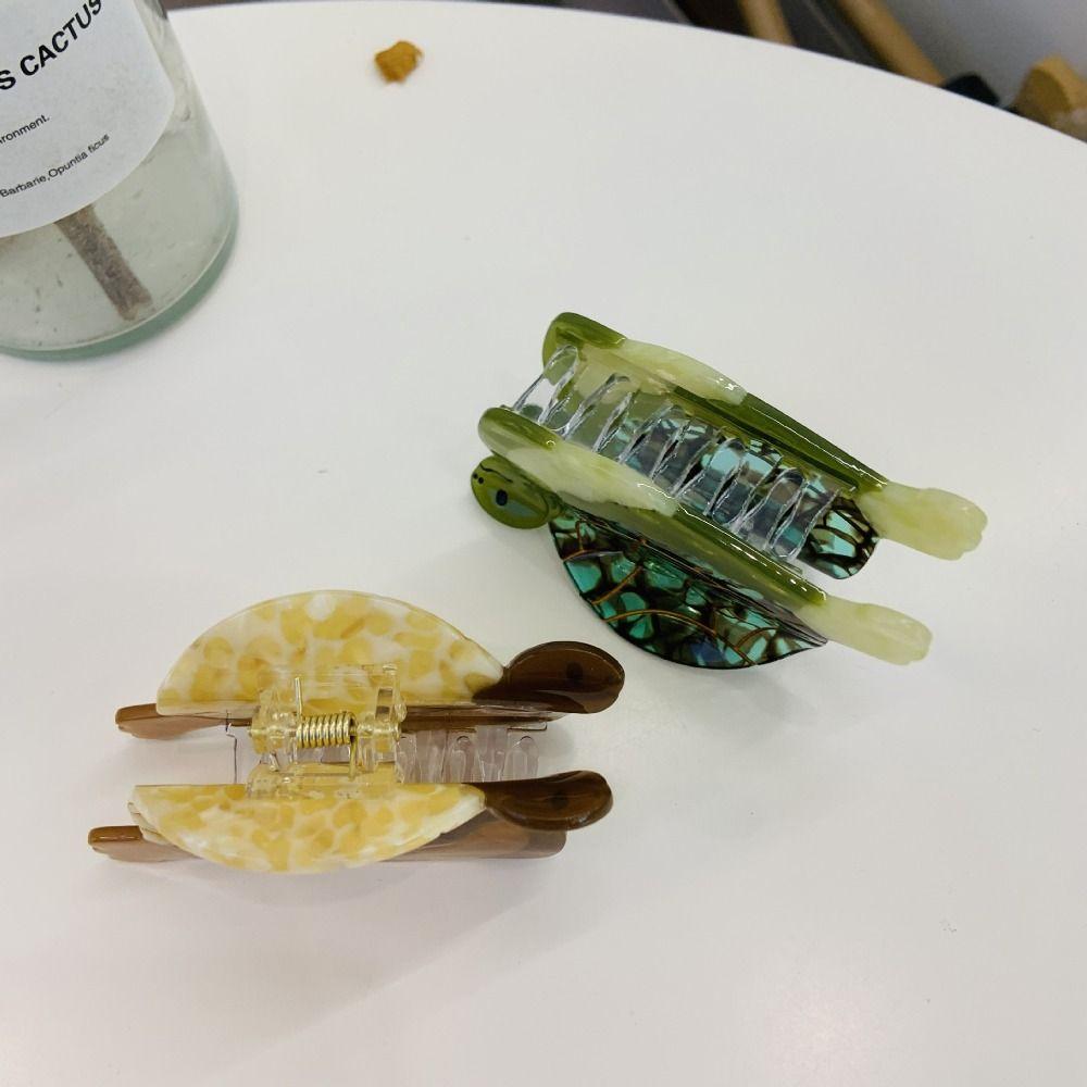 Sea Creature Animal Hair Clip Ocean Series Big Shark Clip Cute Acetate Turtle Hair Claw  Girl