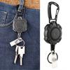 Anti-theft Retractable Keychain Retractable Hook Keychain Stainless Steel Rope Keyholder Keyring Accessories 80cm