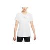 Nike Футболка Yoga Dri-Fit Casual с коротким рукавом и принтом для женщин, белые топы DD2817-100