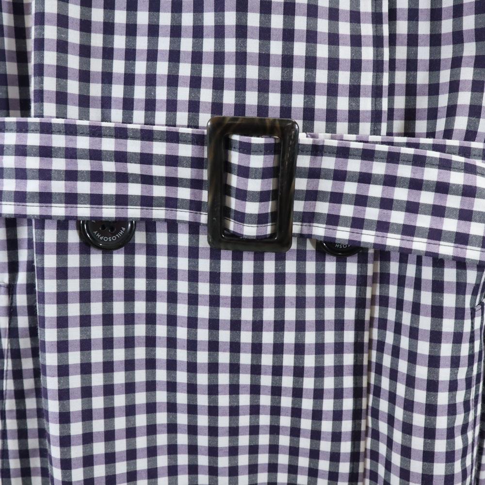 MACKINTOSH PHILOSOPHY Check Pattern Trench Coat 38 With Storage Bag Women Used