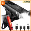 Xiaomi 1000 лм Светодиодный передний фонарь для велосипеда Светодиодный USB перезаряжаемый Смарт-сенсор Задний фонарь Водонепроницаемый Яркий фонарик Безопасные велосипедные фонари