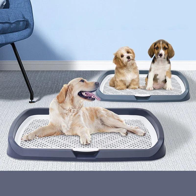 Туалет для собак с противоскользящим покрытием, многоразовый сетчатый открытый верх, тренировочный туалет, удобный туалет с защитой для больших щенков