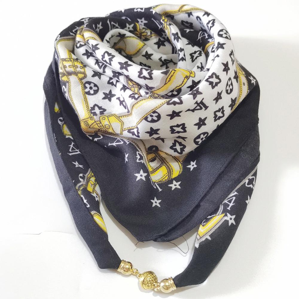 Magnetic Buckle Women's Cotton Neck Warmer: Versatile Autumn/Winter Scarf & Protector.