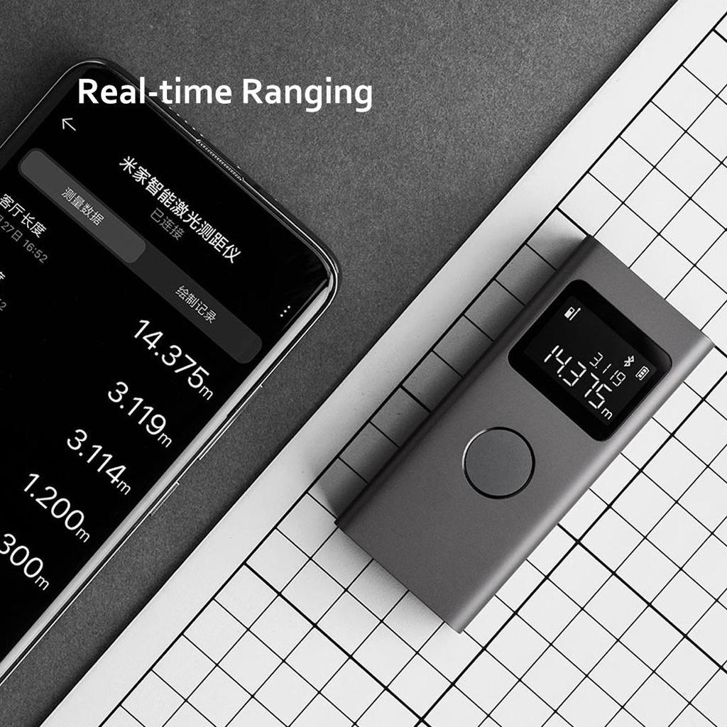 Умный лазерный дальномер Xiaomi Mijia, рулетка, цифровой дальномер, профессиональное хранилище данных, работает для приложения Mijia