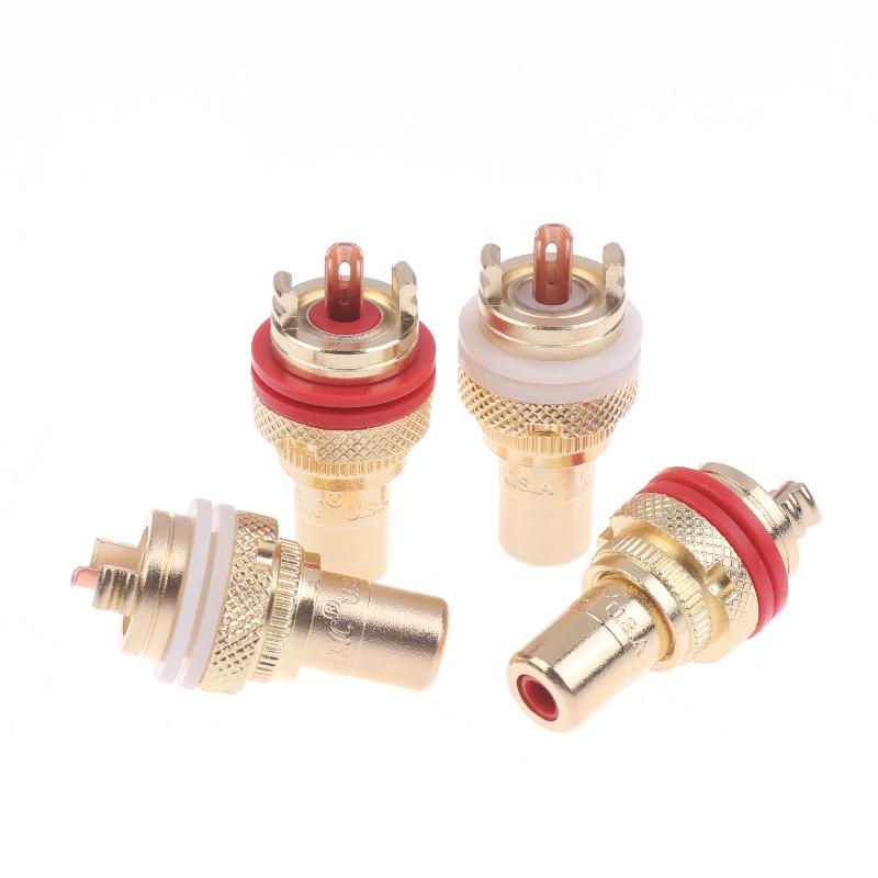 2/4 шт. RCA Jack Штекер Медный Позолоченный CMC RCA Розетка Для Динамиков Клеммы Аудио Проводные Соединители Аксессуары