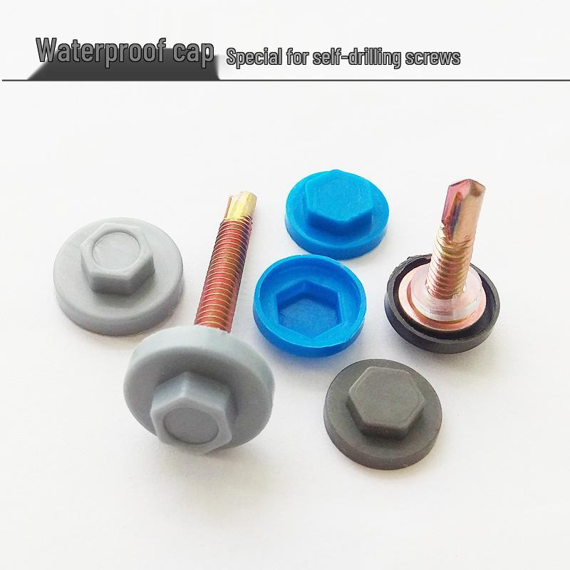 Waterproof Hexagonal Swallow Tail Self-Tapping Screw with Color Steel Resin Tile Nail and Plastic Protective Cap