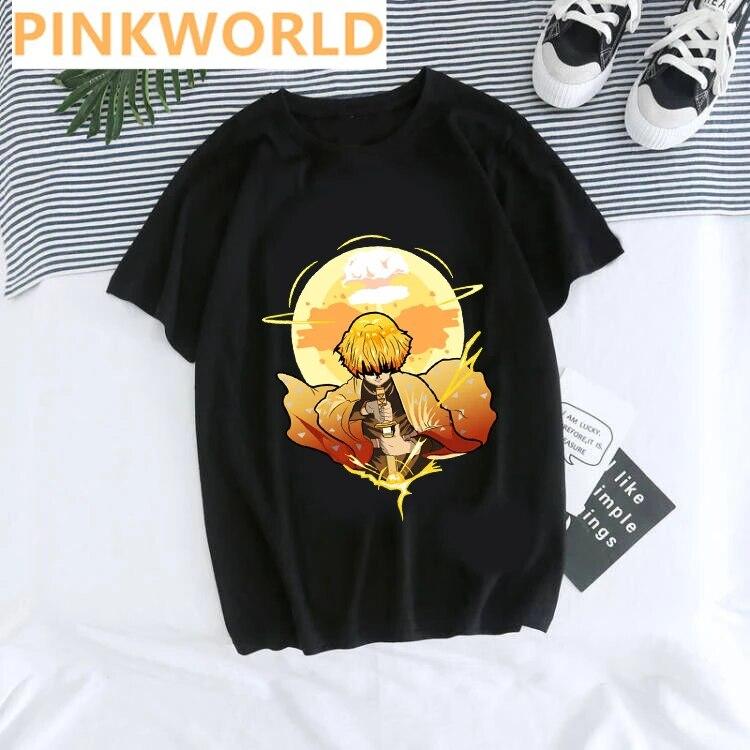 Japanese Anime Cartoon Funny Fashioin WoUnisex T-shirt Print Ladies T-shirt Casual Basis O-collar Black Shirt Short Sleeve Tshirt