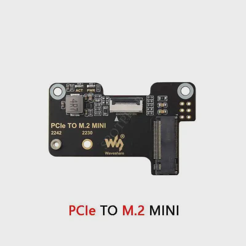 Плата расширения Raspberry Pi 5 PCIe на M.2 Mini для SSD-накопителей Gen2/Gen3, 2230/2242.