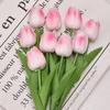 10Pcs Rustic Simulated Tulip Flower Silk Flower Artificial Tulip Flowers  Home Decoration