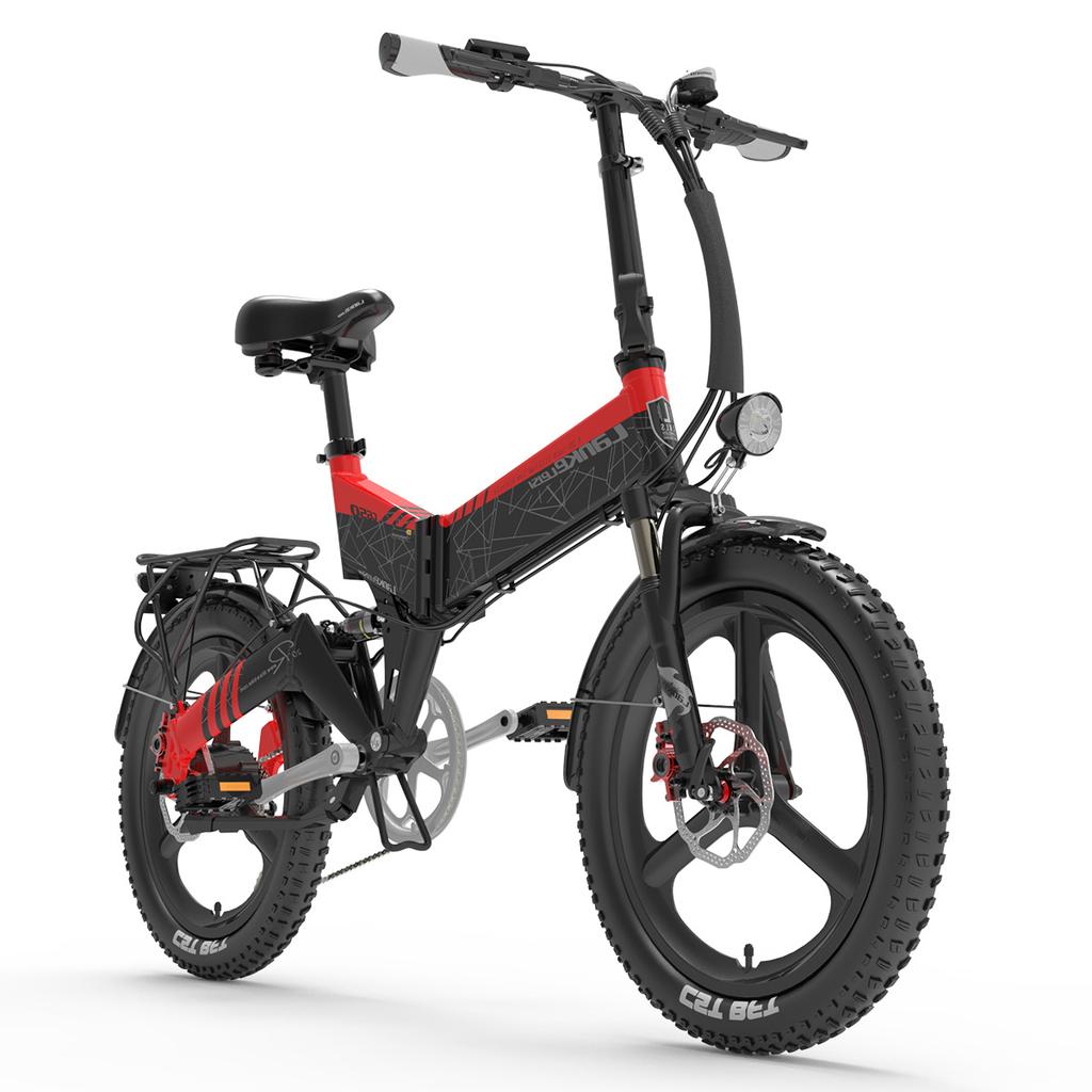 LANKELEISI G650 folding Electric Bike 20-inch Tire 500W 48V12.8AH Lithium Battery Electric Bicycle Adult City commuting E-bike