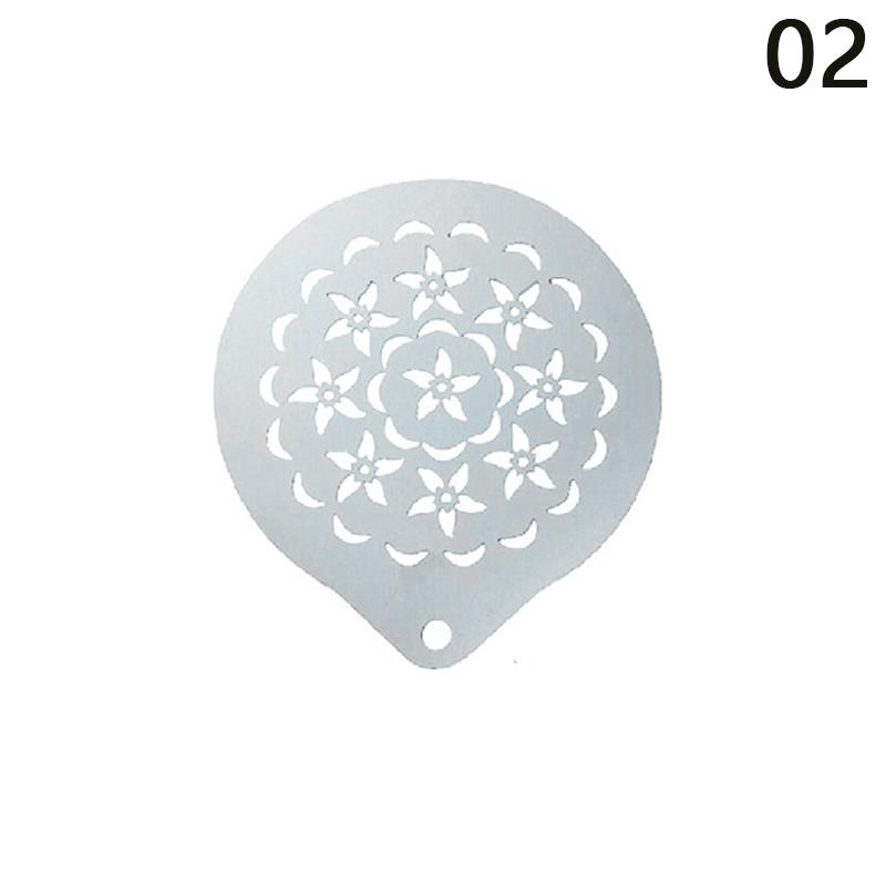 Форма для цветения из нержавеющей стали, необычная модель для штамповки кофе, утолщенный трафарет для распыления кофейной молочной пены