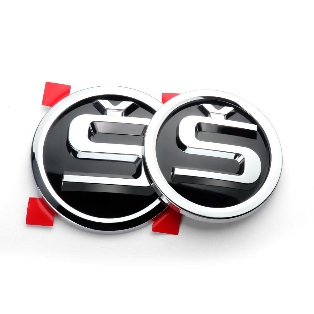 AEQ1 2pcs Car Front Hood Badge Rear Trunk Emblem Replacement Sticker For Skoda S Octavia 2 3 Kodiaq Fabia Karoq Superb 3 Scala VRS A5