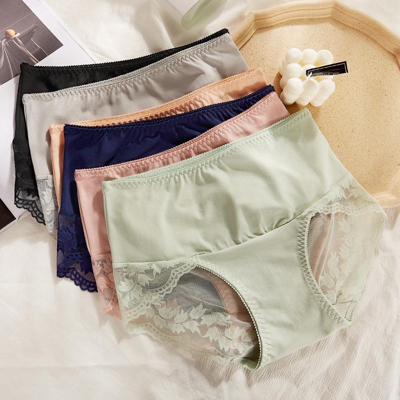 Сексуальные сетчатые кружевные женские трусики, бактериостатические хлопковые трусики с промежностью, легкие и дышащие женские нижнее белье, трусы