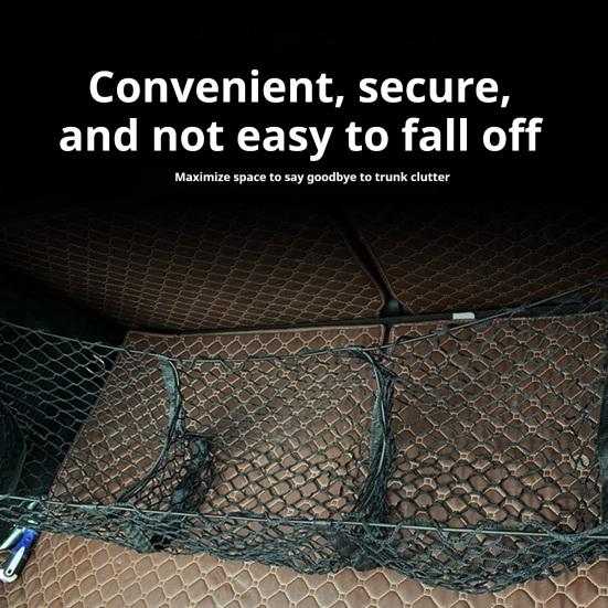 Сетка грузовая для багажника пикапа с монтажными аксессуарами 3/4 кармана Универсальная для автомобиля Автомобиля Внедорожника Кузова пикапа Органайзер Сумка для хранения