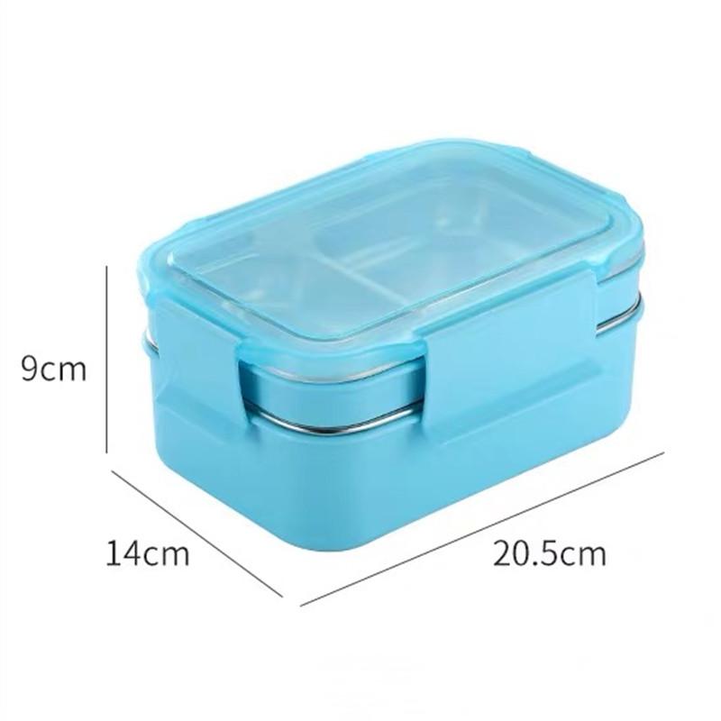 1000 мл двухслойный ланч-бокс из нержавеющей стали 304 с изоляционным мешком, герметичный термоконтейнер для еды для взрослых и студентов