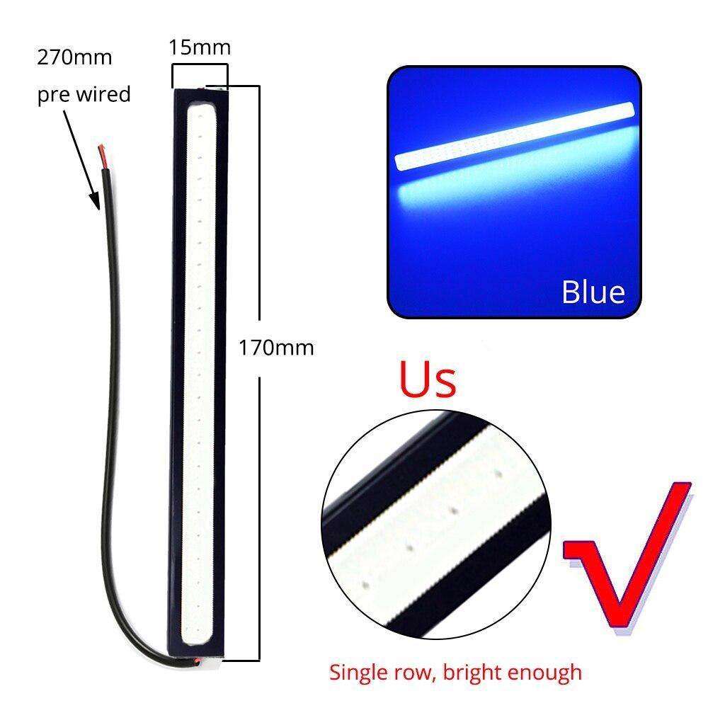 1X 17 см DRL дневной свет автомобиля COB противотуманные фары багажника дневные ходовые огни авто водонепроницаемый указатель поворота светодиодный светильник номерного знака