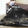 Soft BlanketKids Travel Gaza War Scream Black Grunge  Throw Blanket  Flannel Bedspread For Outdoor Novelty Sofa Bed Cover