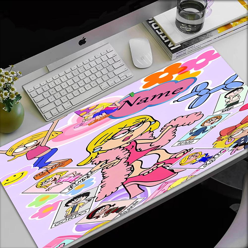 Custom Name Lizzie McGuire Theme Mouse Pad, Non Slip Rubber Base, Multifunctional Office & Home Decor, Perfect for Workspace Personalization.