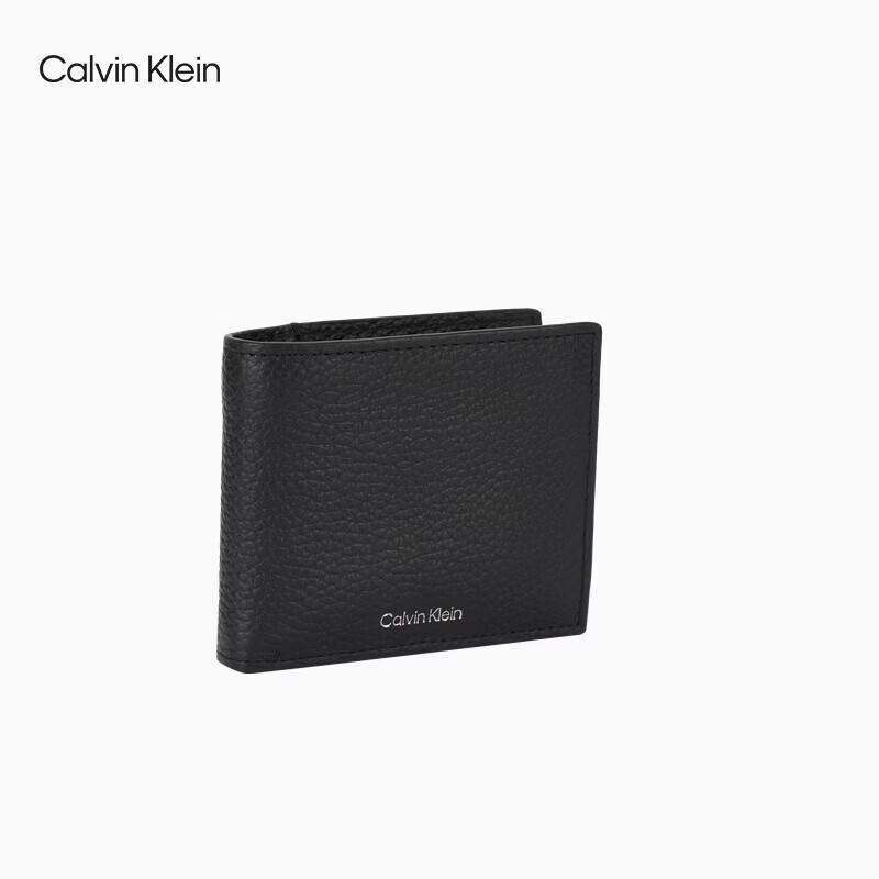 Calvin Klein Мужской кошелек-портмоне из фактурной кожи с отделениями для карт