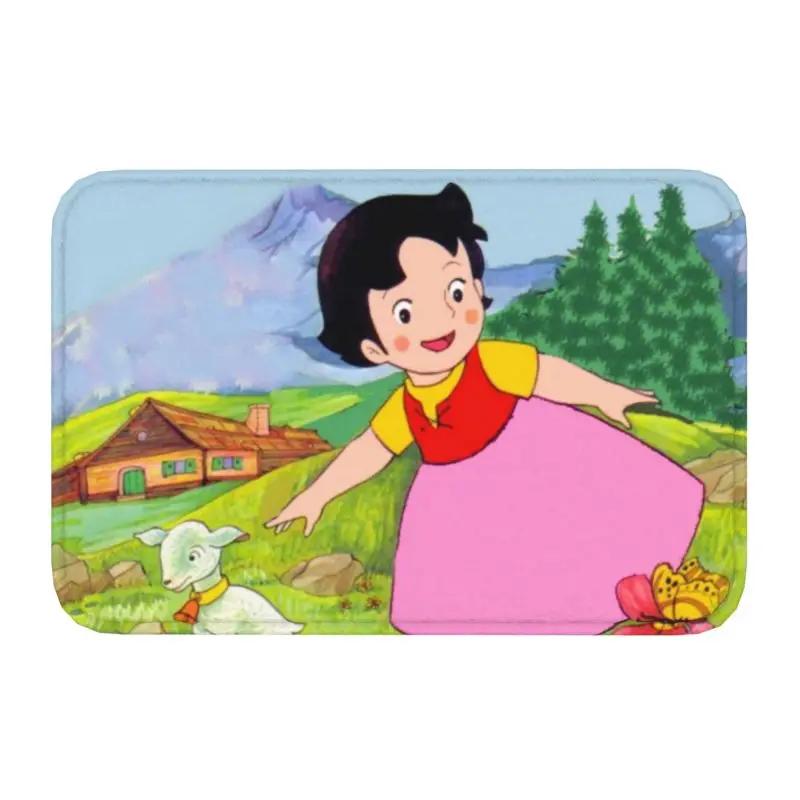Custom Heidi Peter And Grandpa Doormat Anti-Slip Entrance Bathroom Kitchen Floor Door Mats Garage Rug Carpet Footpad