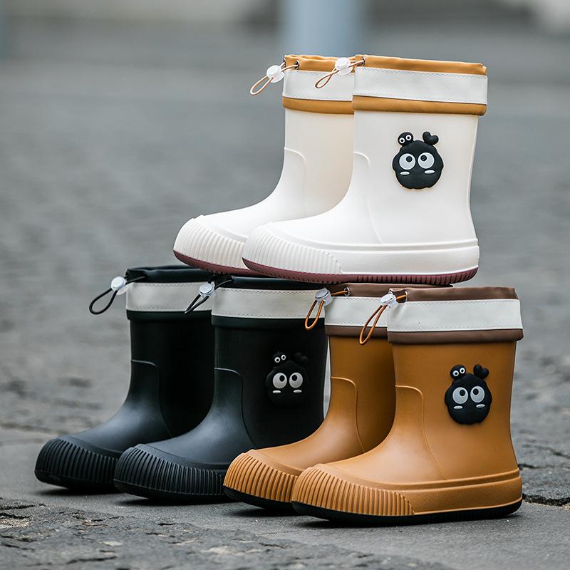 Сапоги для дождя средней высоты, водонепроницаемые сапоги для дождливой погоды, студенческая обувь для отдыха на природе, модная легкая нескользящая резиновая обувь