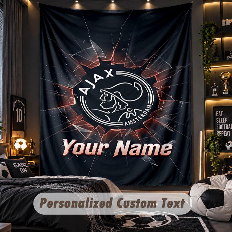 TapestryAjax Amsterdam Custom Name Text Personalized Wall Hanging Tapestry Home Wall Decor