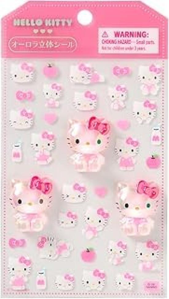 Sanrio Characters of Sanrio Characters Aurora 3D Stickers 6 Types My Hello Sugarbunnies Puffy 3D Decorative Glitter Character Stickers [Set 6] - Se...