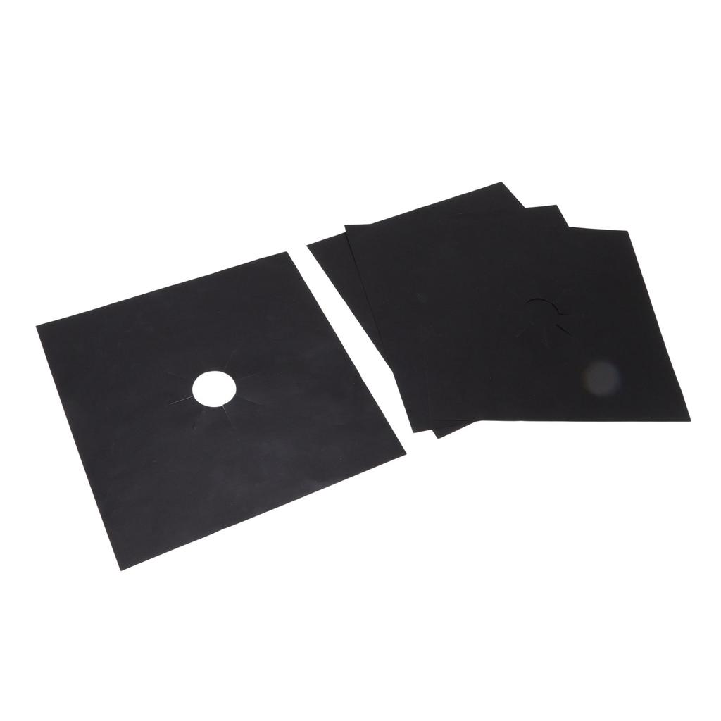 4 шт. Крышка горелки плиты с антипригарным покрытием PTFE для газовой плиты, защитная накладка для кухни