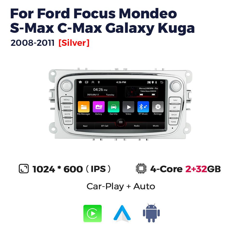 Android WIFI GPS экран для Ford Focus 2 3 4 mk2 Kuga Mondeo Fiesta Transit Connect SC MAX Автомагнитола Carplay Головное устройство