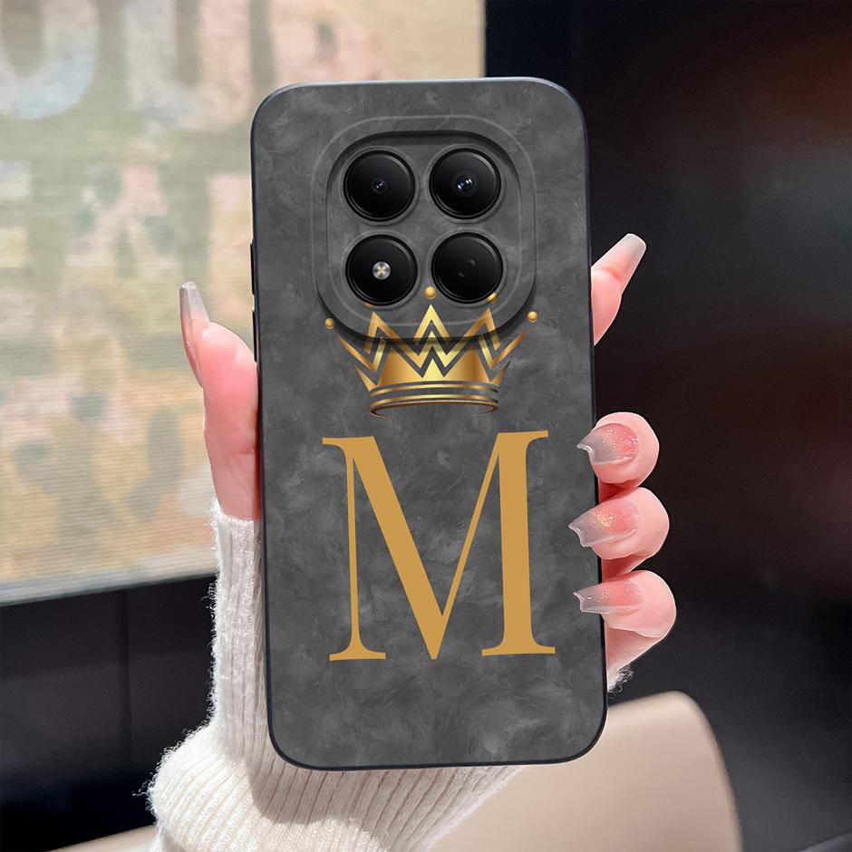 Для чехлов телефона Redmi Note 15 Pro 4G 5G Милый панда 26 букв Ударопрочный Мягкий Жидкий силикон Чехол Для RedmiNote15 15Pro Fandas