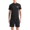 EMPORIO ARMANI EA7 SS24 Polo Shirt Men's Black 3DPT51-PJMLZ-1200