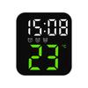 Светодиодный электронный цифровой будильник с дисплеем температуры, времени и даты, 2 уровня регулируемой яркости