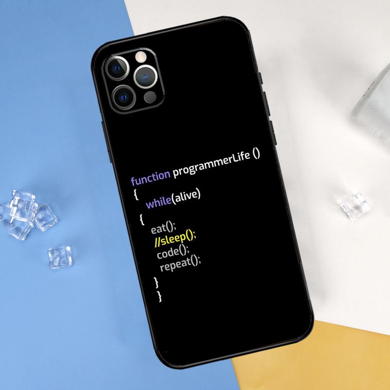 Чехол для телефона 'Языки программирования' для iPhone 16 15 11 12 13 14 Pro Max Mini Чехол для iPhone 16 15 X XS Max XR Plus Coque