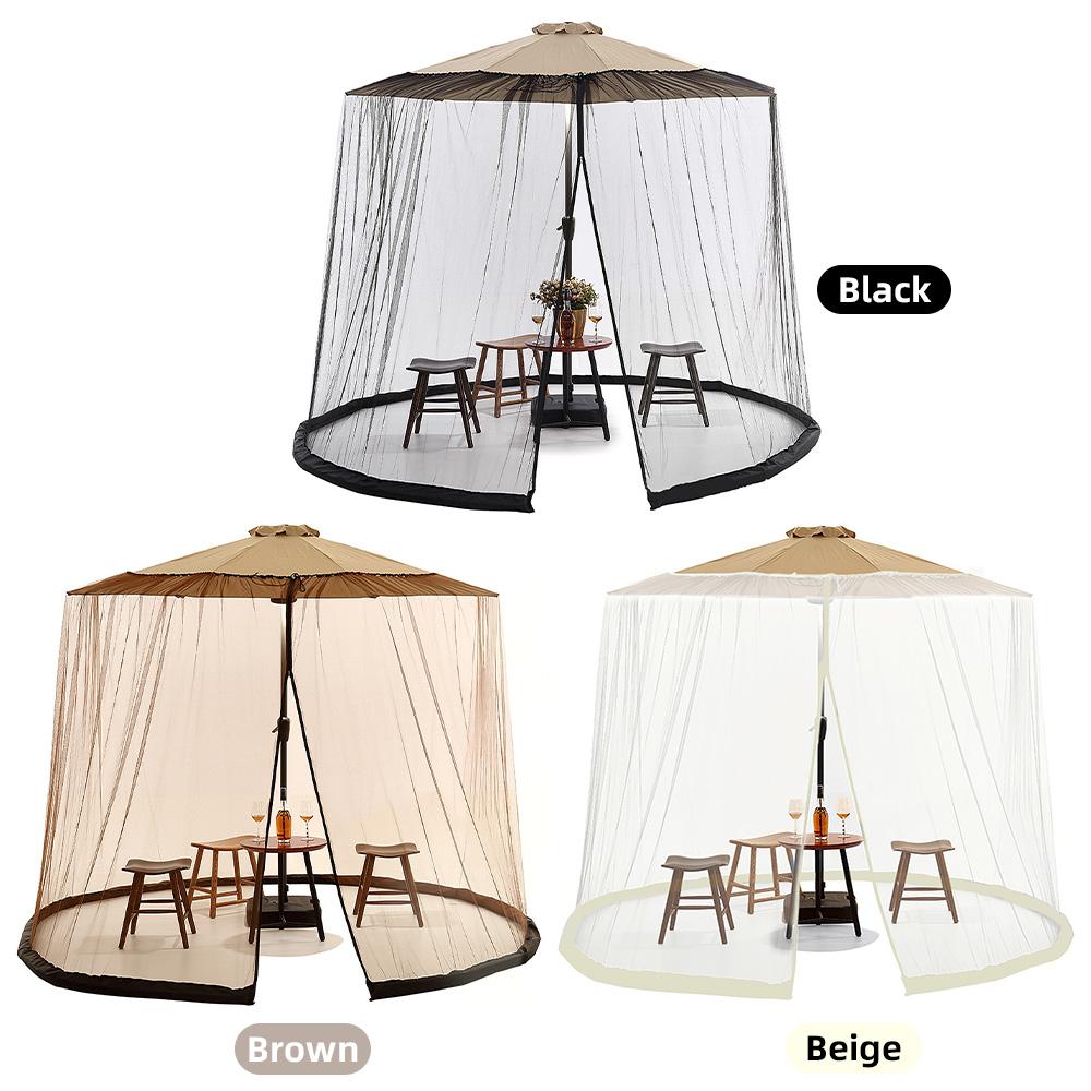 Москитная сетка для зонта на открытом воздухе для патио, крыльца - Москитная сетка для водопроводных труб на 7-11 футов
