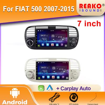 7-дюймовый Andorid Auto для Fiat 500 2007-2015 Автомобильное головное устройство Мультимедиа Видеоплеер Стерео GPS Навигация 4G WIFI BT 2din DVD