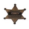 Эмблема из железной металлической шестиугольной звезды, эмблема почетной шляпы с шестиугольной звездой, значок шерифа для офиса