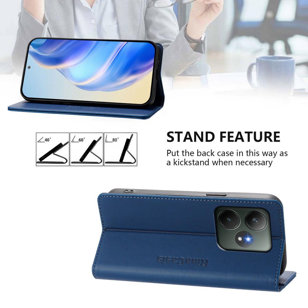Для OPPO Realme GT7 Pro Racing 7T 6 T 5G Роскошный чехол RFID Кожаный чехол-книжка Funda Для Realme GT Neo6 5 SE 3 2 3T 2T Магнитная обложка