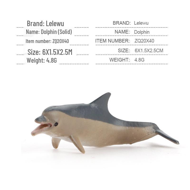 Children's Marine Animal Model Set: Mini Whale, Shark, Dolphin, Turtle, Sea Lion