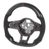 Рулевое колесо из углеродного волокна, замшевое, подходит для Mk7Mk7.5 GTDR 20132020, красная строчка