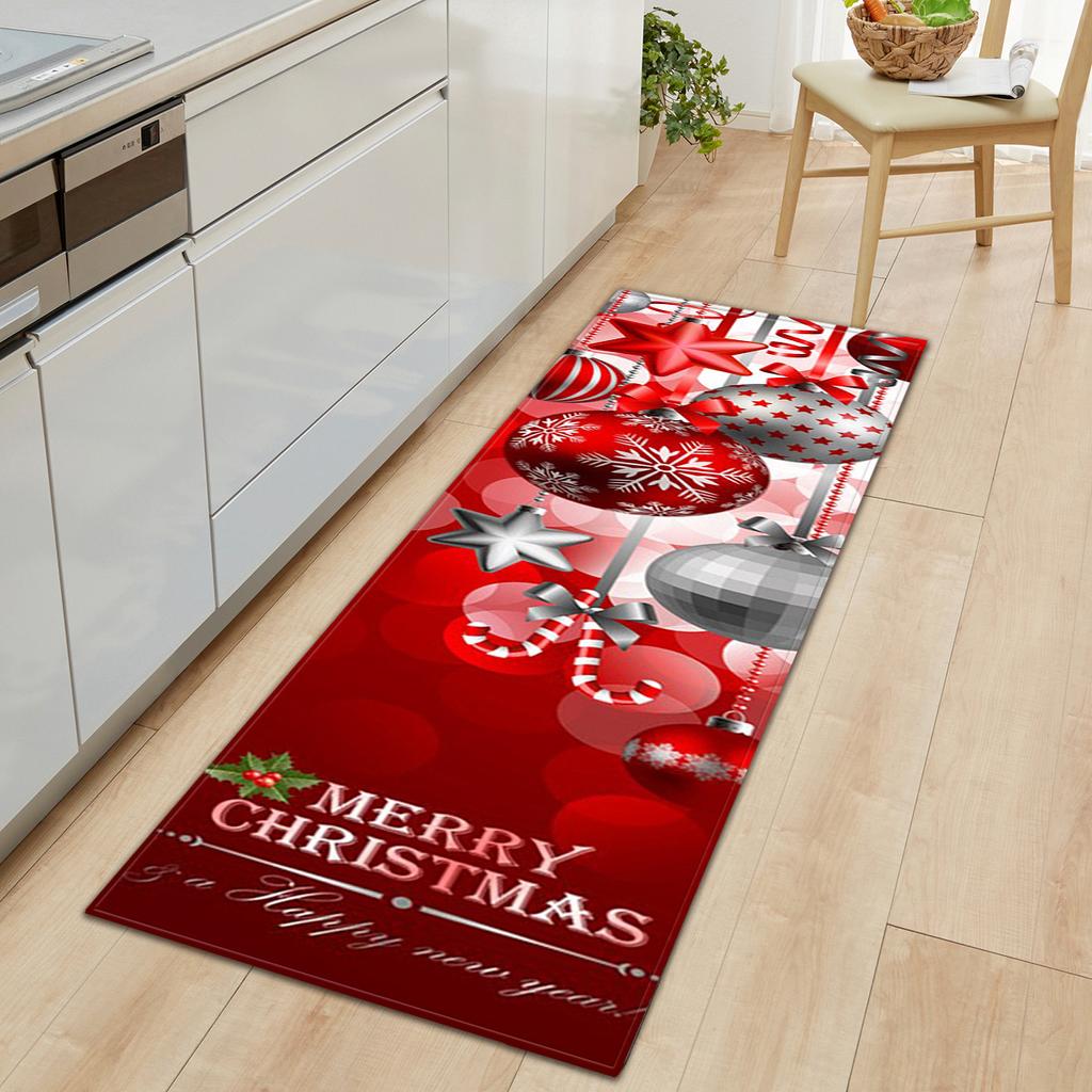 Christmas Kitchen Sand Carpet Doormat Long Floor Mat