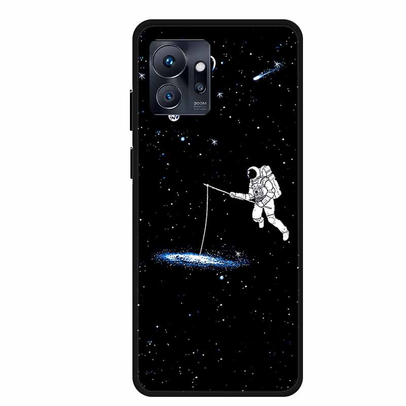 Для Infinix Zero 20 4G Чехол Астронавт Мягкий Силикон ТПУ Задняя Крышка Чехол для Телефона для Infinix Zero 30 5G Funda Черный Бампер Coque