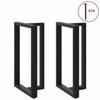 VidaXL T-shaped Bar Table Legs, 2 Pieces, Black, 60 X 35 X (100-101) Cm, Steel 4013092