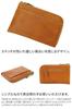 Wallet Zipper Genuine Leather Orange [Dakota] L-shaped Women's DA-35880-34